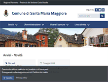 Tablet Screenshot of comune.santamariamaggiore.vb.it